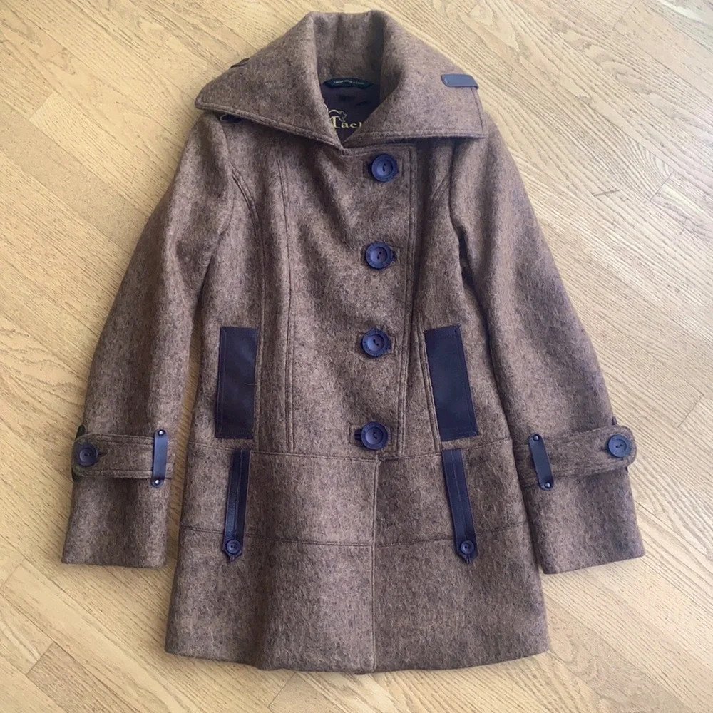NEW Mackage womens pea coat sz. Small. Wool / Cashmere blend. Made in Canada - Picture 1 of 13